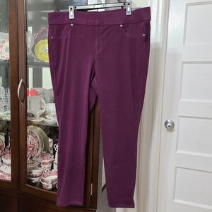 Venezia by Lane Bryant Women's Mid Rise Slim Jegging Pull On Ankle Pants Size 20